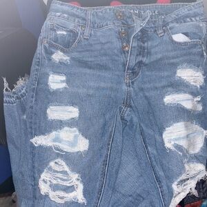 Distressed Blue Jeans American eagle